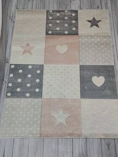 Килимок у дитячу кімнату прогумований Belizza Patchwork 140х190см Велюр