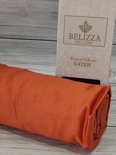 Простирадло на гумці з наволочками Belizza Oranc 180х200см Сатин