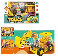 Игрушка Трактор с шестеренками с подсветкой и звуком Truck Rotating Gear Желтый