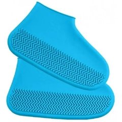 Силиконовые водонепроницаемые чехлы-бахилы для обуви от дождя и грязи, размер S Голубые