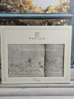 Полотенца Pupilla Elanur bike gul Пенье набор 2шт