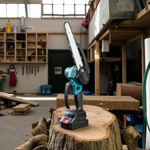 Пила ланцюгова акумуляторна 800Вт MINI Chain Saw 8" KRAFFTEC Чорна