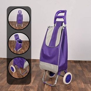 Сумка-візок на коліщатках для покупок Trolley medium 95x35см Фіолетова