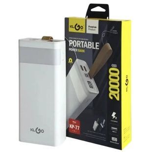 Power bank з дисплеєм 20000 mAh KLGO KP-77 Білий