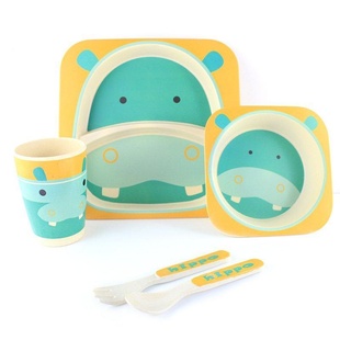 Дитяча бамбукова посуд Bamboo Kids Set - Бегемот