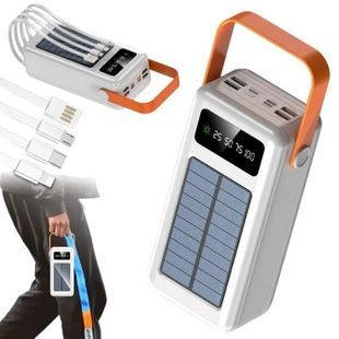 Power bank з ремінцем та ліхтарем 50000mAh YM-635CX Білий
