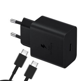 Зарядний пристрій блок живлення + кабель 45W USB-TYPE C 45W Black Edition