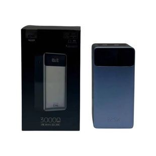 Power bank з дисплеєм та кабелями 30000мАh 22.5W King Power KP-307 Чорний