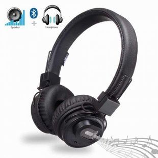 Беспроводные Bluetooth наушники NIA X5SP с МР3, FM и колонкой Black