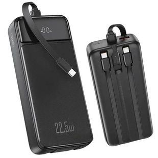 Power bank з дисплеєм 20000mAh XO PR275 22.5W+20W 2C port, 1iP Чорний