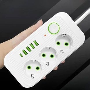 Фільтр з USB (3&times;220В+4&times;USB+1&times;Type-C) QL-1074U 5 метрів Білий