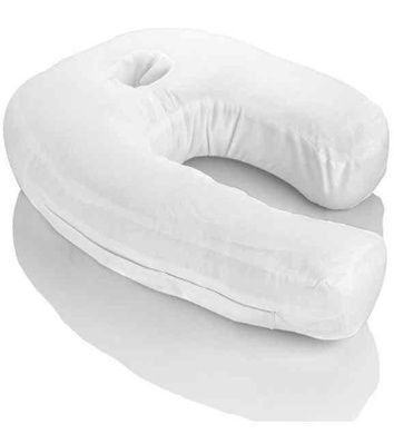Подушка ортопедическая с отверстием для уха Side Sleeper White