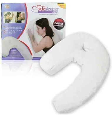 Подушка ортопедическая с отверстием для уха Side Sleeper White