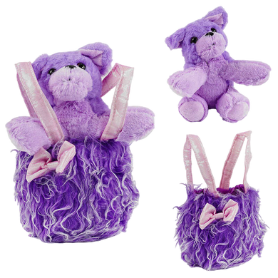 Сумочка детская с игрушкой Фиолетовая
