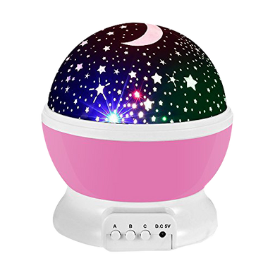 Ночник в форме шара NEW Projection Lamp Star Master Розовый