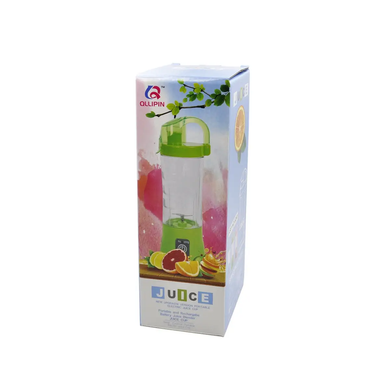 Блендер Smart Juice Cup Fruits USB Зелений 2 ножі з ручкою