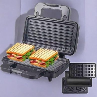 Мультимейкер 3в1 з антипригарним покриттям 1000 Вт Sokany SK-BBQ-835