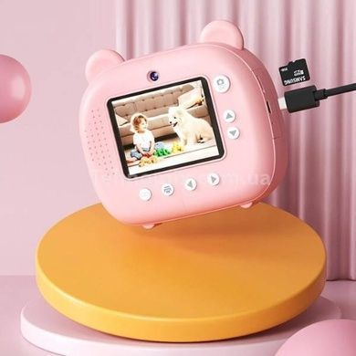 Детский фотоаппарат моментальной печати DIY Instant Digital Camera Розовый