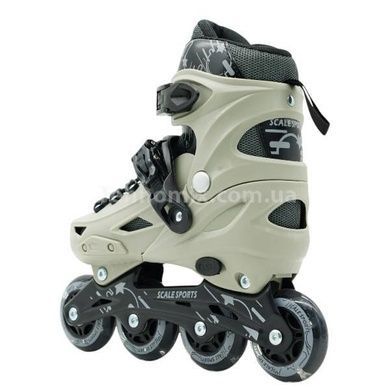 Ролики розсувні дитячі розмір 39-42 Scale Sports Gray LF Білі з чорним