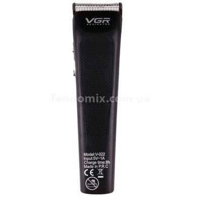 Професійна машинка для стрижки волосся VGR V-022 USB з 3 насадками Чорний із сірим