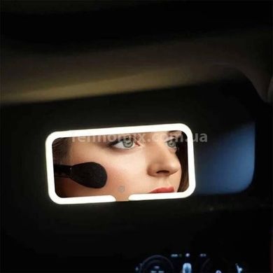 Дзеркало прямокутне з LED підсвічуванням на козирок автомобіля з акумулятором JX538