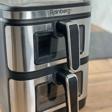 Аерофритюрница с 2 чашами общим объемом 15л, 4800Вт Rainberg RB-2331 Черная