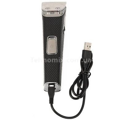 Професійна машинка для стрижки волосся VGR V-022 USB з 3 насадками Чорний із сірим