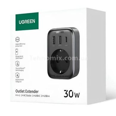 Зарядное устройство блок питания UGREEN CD314 30W Outlet Extender EU Серое