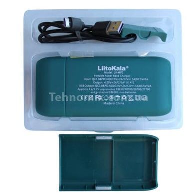 Зарядний пристрій + POWER BANK на 2 акумулятори 18650/21700 з функцією швидкого заряджання LiitoKala Lii-MP2