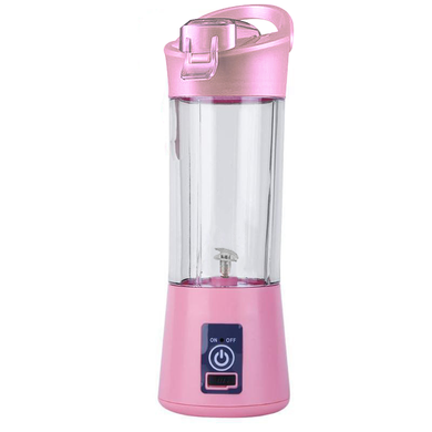 Блендер Smart Juice Cup Fruits USB Рожевий 2 ножі