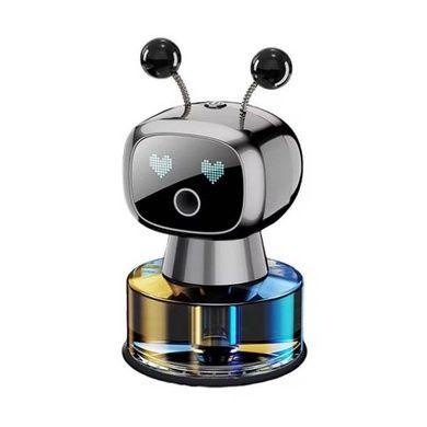 Автомобильный ароматизатор с LED-экраном USB Robot Черный