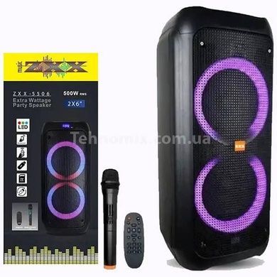 Акустична портативна система з пультом та мікрофоном Bluetooth ZXX-5506