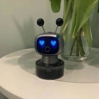 Автомобильный ароматизатор с LED-экраном USB Robot Черный
