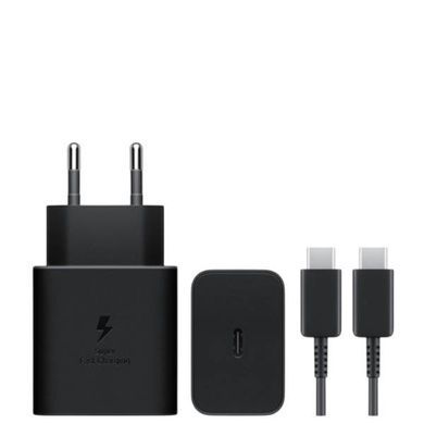Зарядний пристрій блок живлення + кабель 45W USB-TYPE C 45W Black Edition