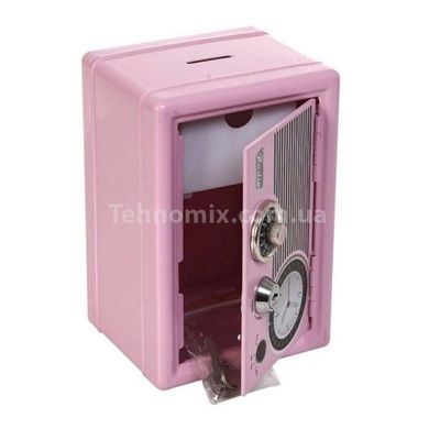 Сейф копилка металлический с кодовым замком и ключом Metal Safe Radio Розовый