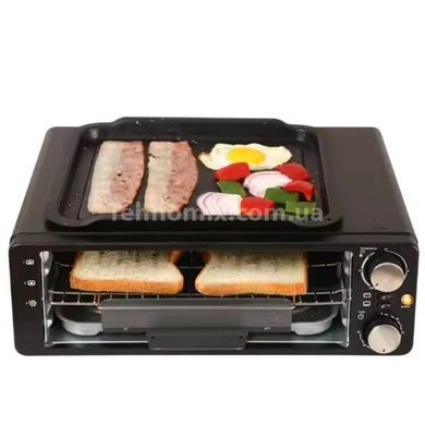 Электро-печь настольная многофункциональная для пиццы 6в1 14л 4000w TK-1400 Черная