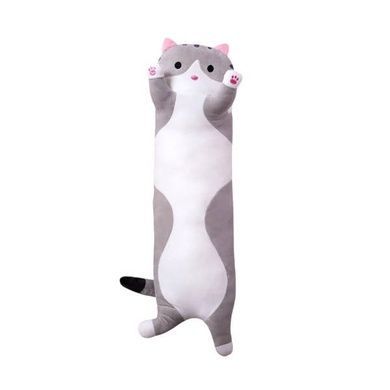Игрушка мягкая обнимашка Кот-батон 150см Серый