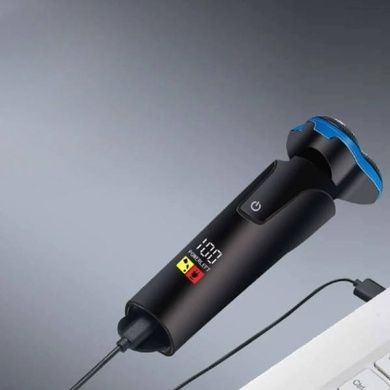 Акумуляторна електробритва-шейвер Geemy GM-9010 Синя