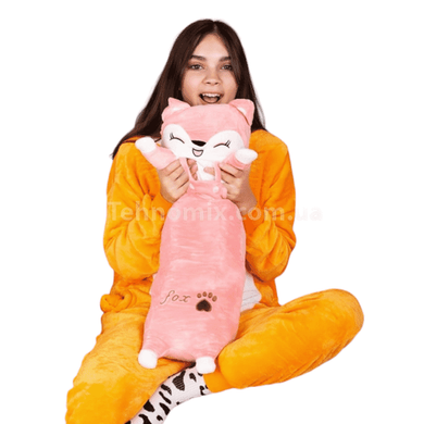 Игрушка Лис-Батон в костюме 90см Розовый