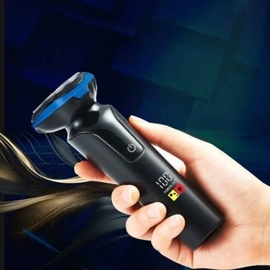 Акумуляторна електробритва-шейвер Geemy GM-9010 Синя