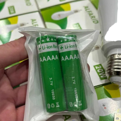 Лампочка светодиодная с аккумуляторами и крючком 2x18650 Alfarid 20w Белая