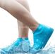 Силіконові водонепроникні чохли-бахили для взуття від дощу та бруду, розмір S Блакитні
