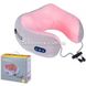 Електричний масажер для шиї U-Shaped Massage Pillow SHAKE WM-003 Рожевий
