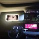 Зеркало прямоугольное с LED подсветкой на козырёк автомобиля с аккумулятором JX538