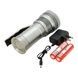 Ліхтар ручний акумуляторний потужний 800 Lumens XPG/XM-L T6/M14 Max Сірий