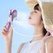 Вентилятор портативний ручний з розпиленням води Small fan Фіолетовий