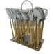 Набір столових приладів на 12 персон/36пр рифлений із золотистим декором CUTLERY SET CD-01
