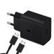 Зарядний пристрій блок живлення + кабель 45W USB-TYPE C 45W Black Edition