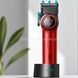 Машинка для стрижки волос аккумуляторная с 10 насадками и LED дисплеем VGR V-001 Черная с красным