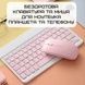 Клавиатура и мышь ультратонкая Bluetooth на аккумуляторе Розовая